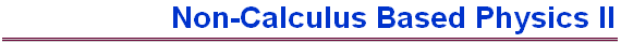 Non-Calculus Based Physics II