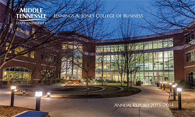 Jones College of Business Annual Report cover