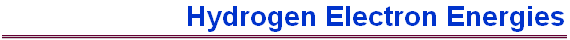 Hydrogen Electron Energies